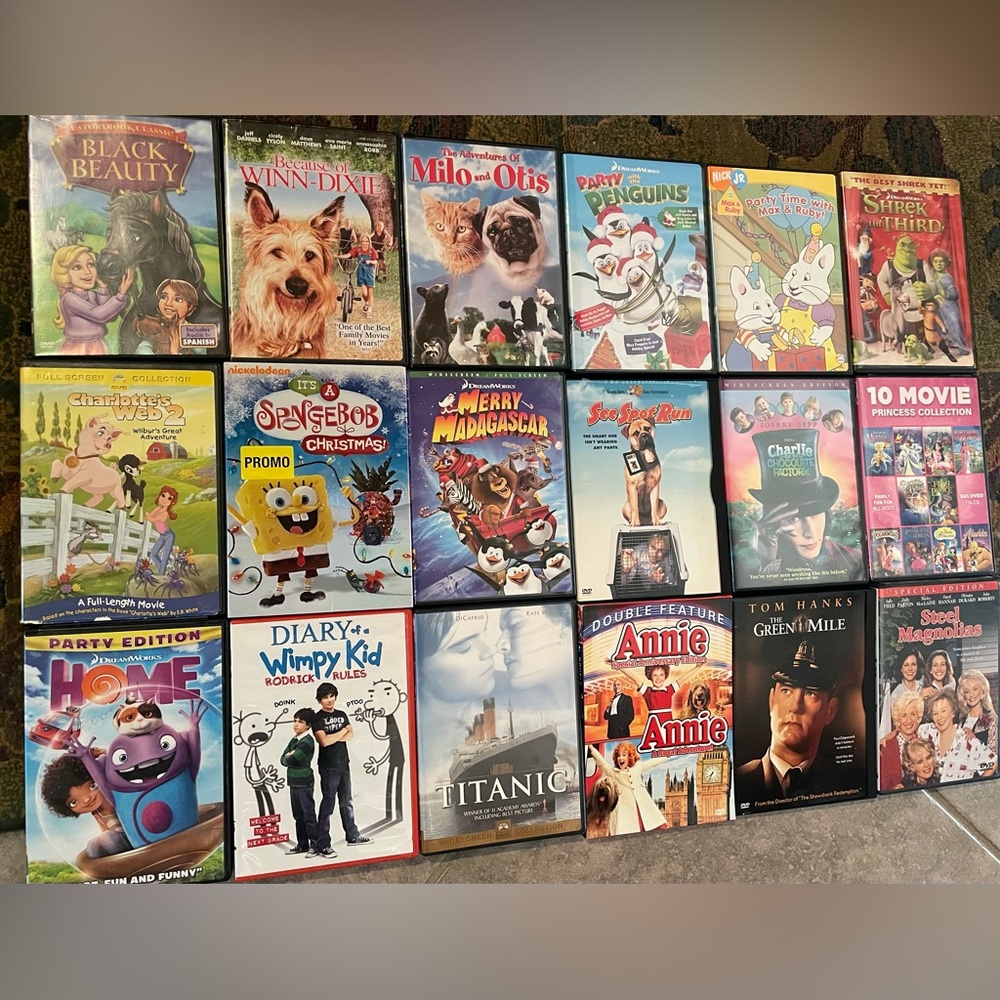Set of 18 Movies on DVD